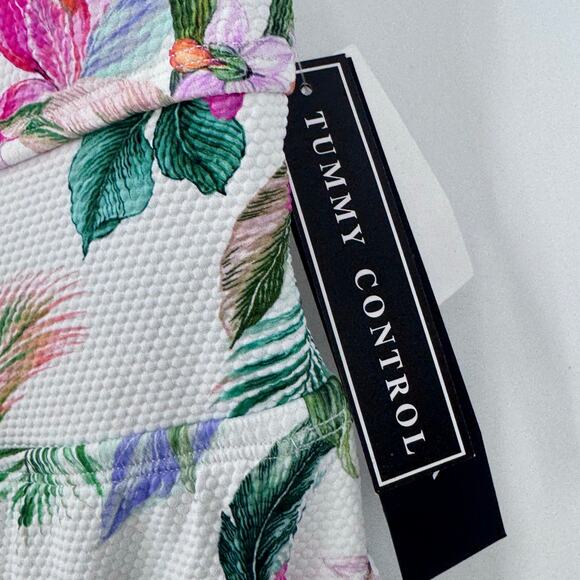 La Blanca Women's Mystic Palms Cutout One Shoulder One Piece Swimsuit SZ XL NWT - Picture 13 of 16